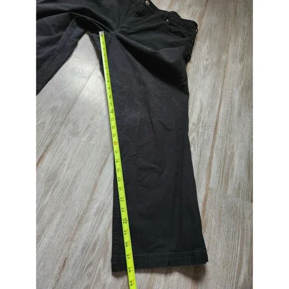 Duluth Trading Co. Womens Black Denim Jeans Straight Leg Lightweight Sz 18x31 - Picture 7 of 8